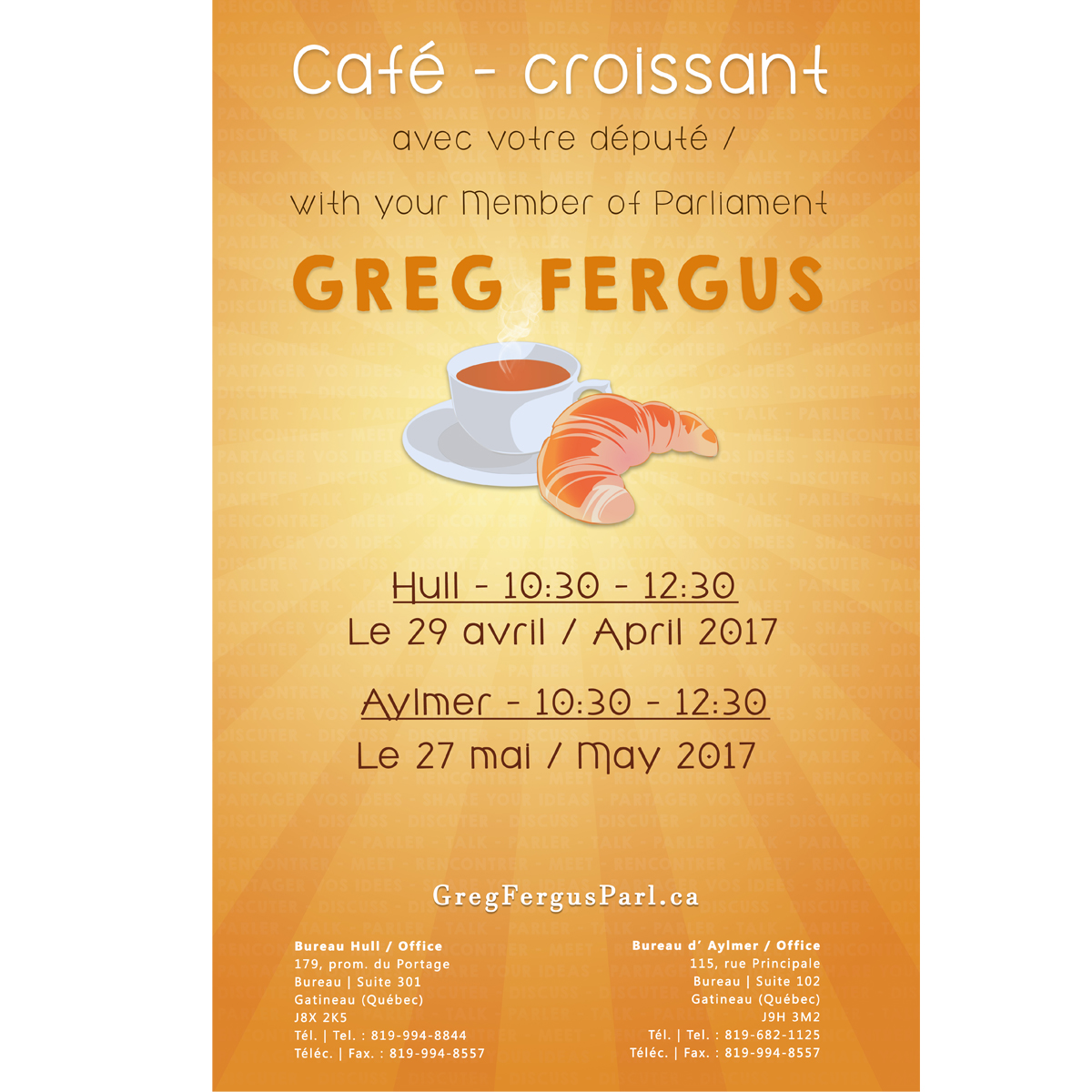 Café & Croissant Poster